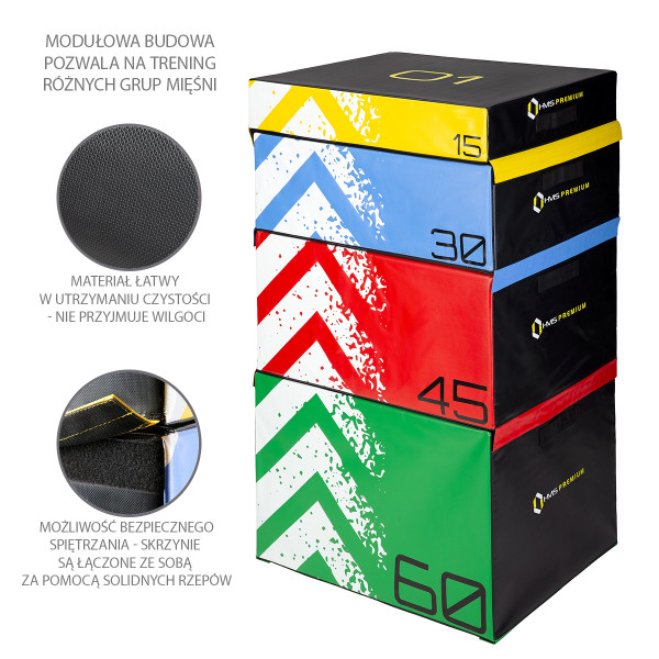 (4 TEILE) PLYO-BOXEN SOFT SET HMS PREMIUM