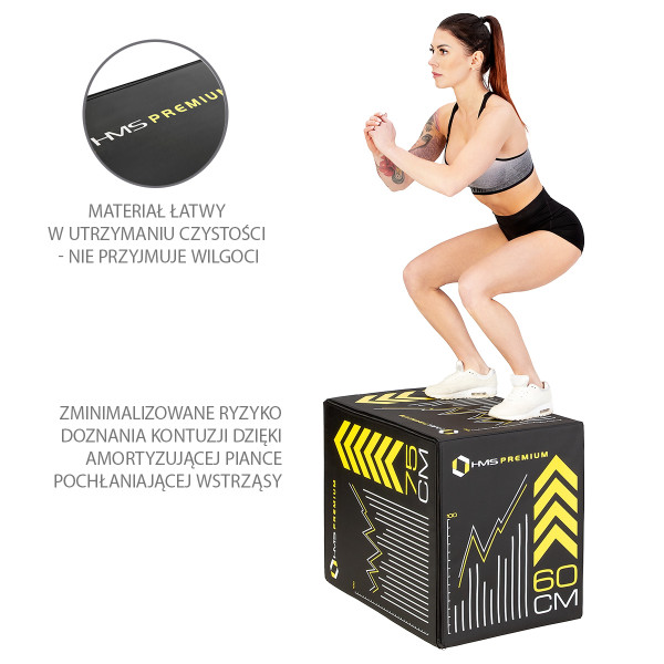 PLYO-BOX SOFT 750x600x500MM HMS PREMIUM