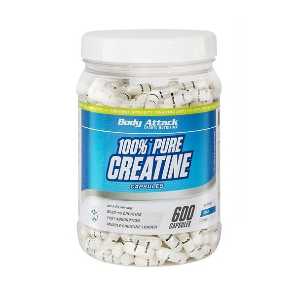 Body Attack 100% Pure Creatine 600 Kapseln