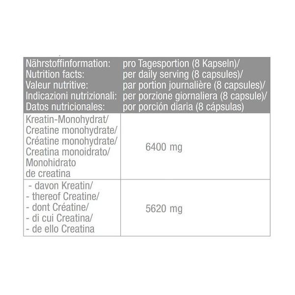 Body Attack 100% Pure Creatine 600 Kapseln