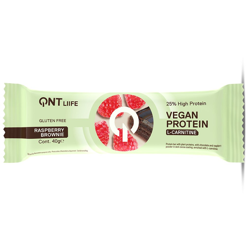 QNT Protein Vegan Bar Chocolate Brownie Raspberry