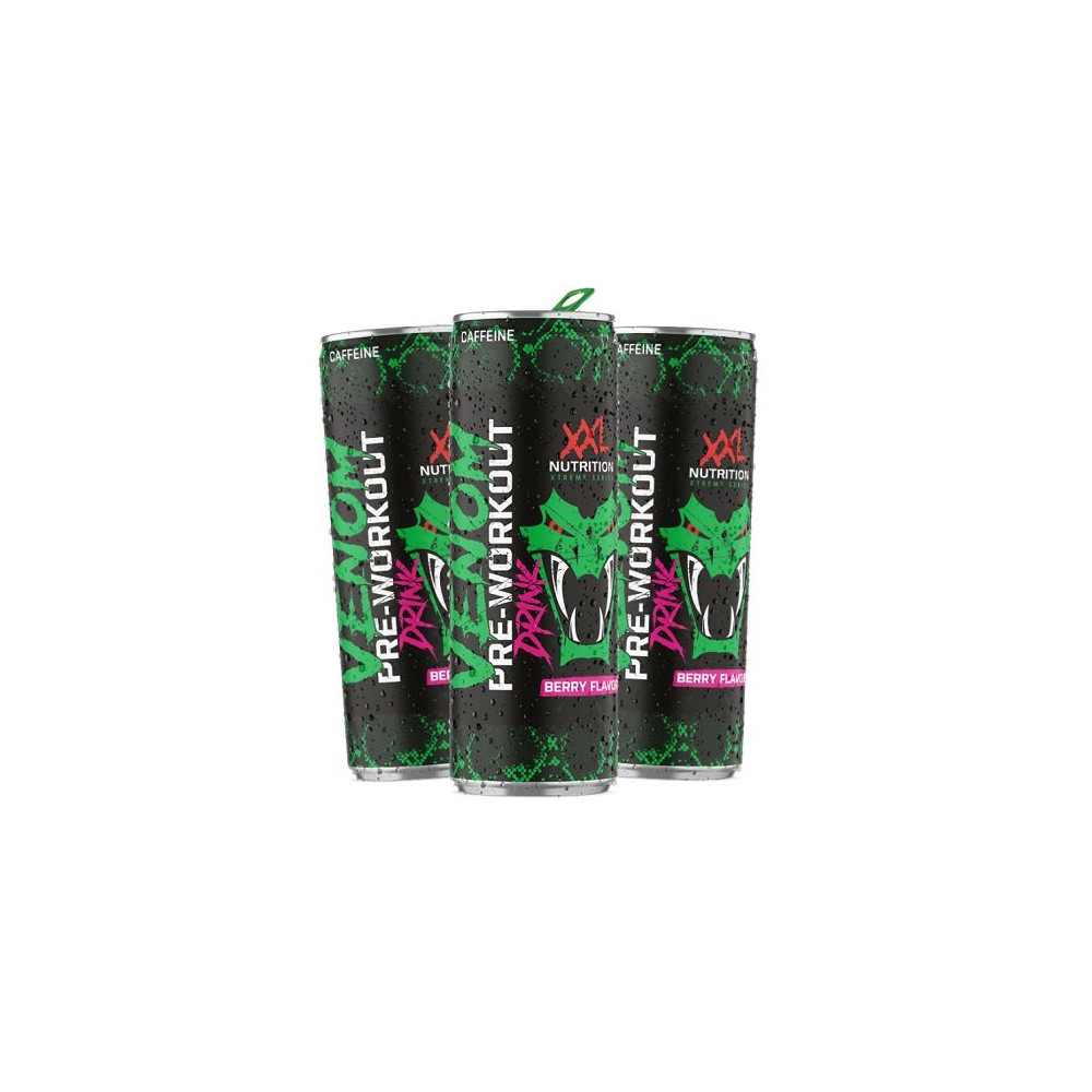 XXL Nutrition Venom Pre Workout Drink 6x250ml Sour Berry