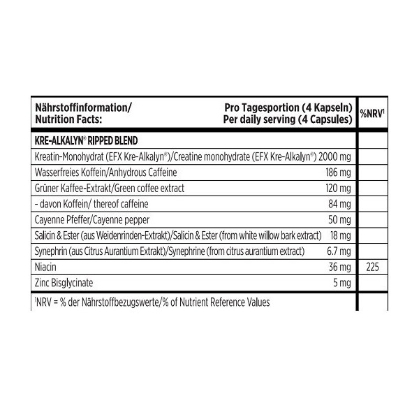EFX Kre-Alkalyn Ripped Kapsel 120 Kapseln