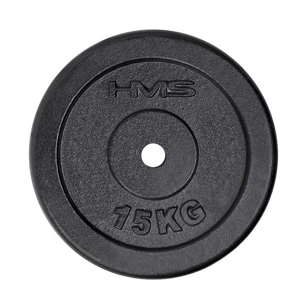 HANTELSCHEIBE SCHWARZ 15 KG HMS