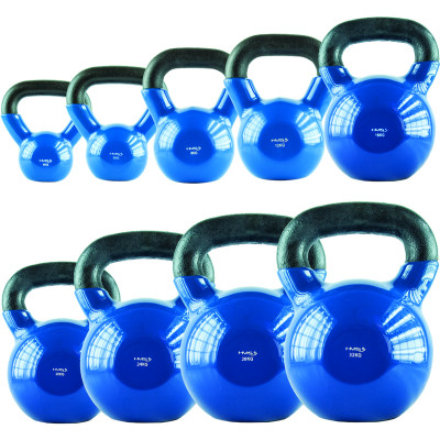 BLUE KETTLEBELL AUS GUSSEISEN MIT VINYLBESCHICHTUNG HMS
