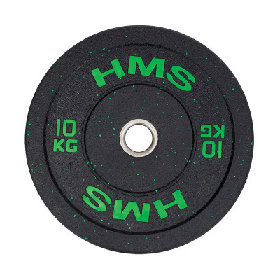 GREEN OLYMPISCHE HANTELSCHEIBE BUMPER 10 KG HMS