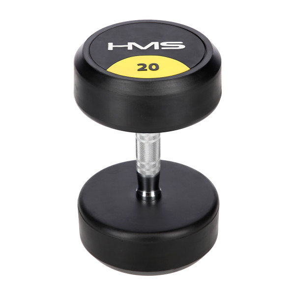 PRO 20 KG RUNDHANTEL MIT GUMMIUMMANTELUNG HMS