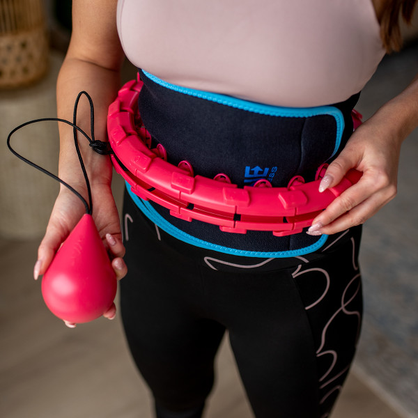 HULA-HOOP-REIFEN RED MIT MASSAGEPUNKTEN UND SCHWERKRAFTBALL ONE FITNESS