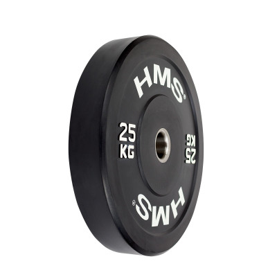 BLACK OLYMPISCHE HANTELSCHEIBE BUMPER 25 KG HMS