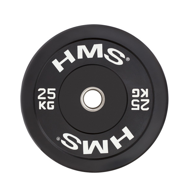 BLACK OLYMPISCHE HANTELSCHEIBE BUMPER 25 KG HMS