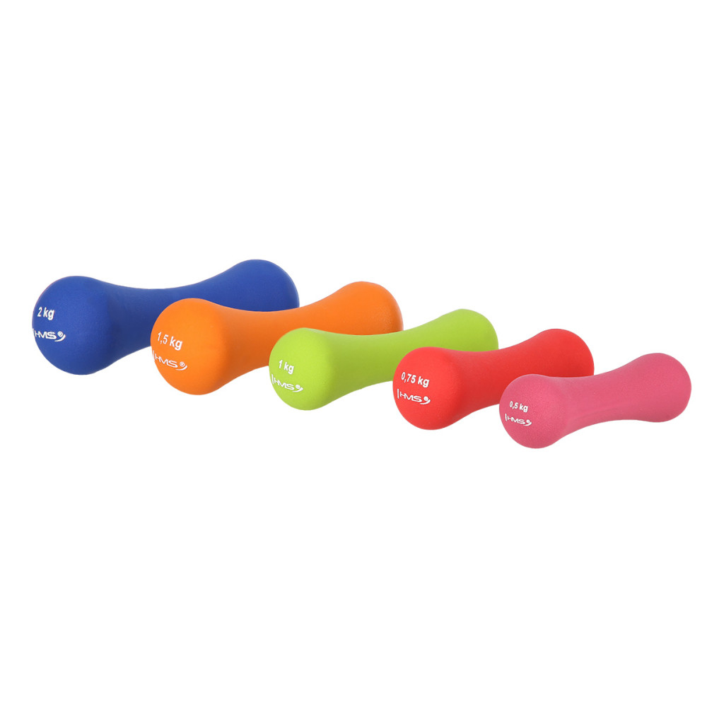 KURZHANTEL AUS GUSSEISEN MIT NEOPRENBESCHICHTUNG 0.5 KG HMS