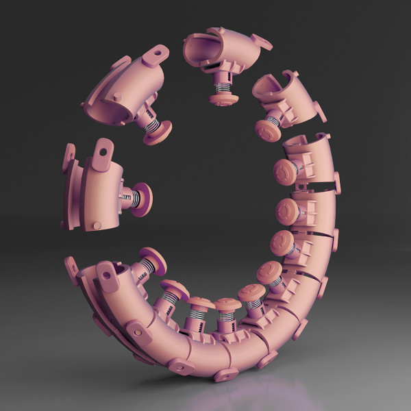 ROSA HULA-HOOP-REIFEN MIT MASSAGEPUNKTEN UND SCHWERKRAFTBALL HMS