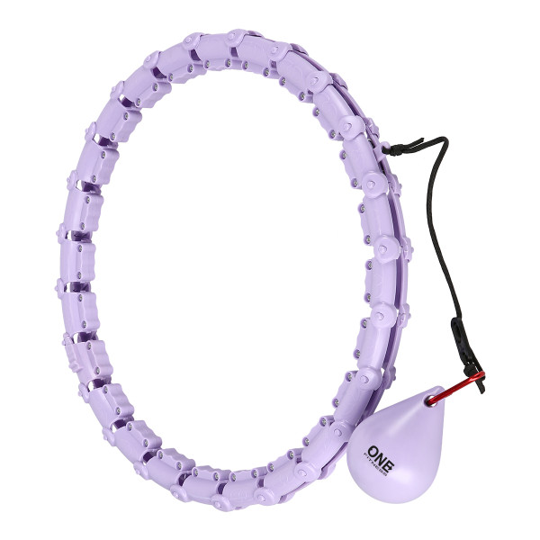 HULA-HOOP-REIFEN VIOLET MIT MASSAGEPUNKTEN UND SCHWERKRAFTBALL ONE FITNESS