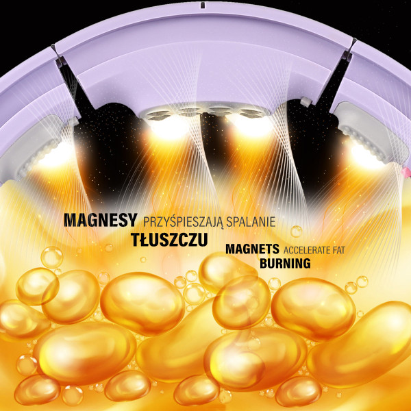 HHM13 HULA-HOOP-REIFEN VIOLET MIT MAGNETEN UND ZÄHLER HMS + SLIMMING-GURT BR163 BLACK