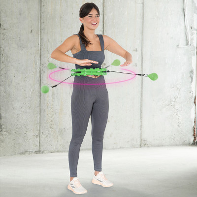HHW01 HULA-HOOP-REIFEN GREEN MIT MASSAGENOPPEN UND ZÄHLER...