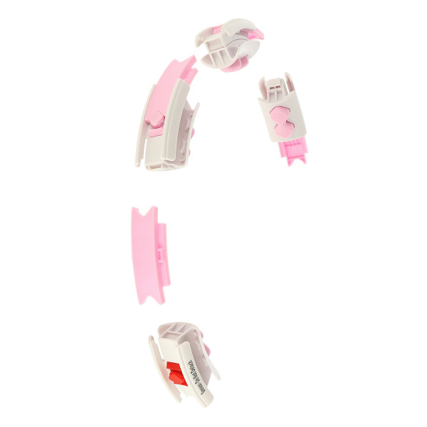 HHW06 HULA-HOOP-REIFEN PINK MIT MASSAGENOPPEN UND ZÄHLER HMS + SLIMMING-GURT BR163 BLACK