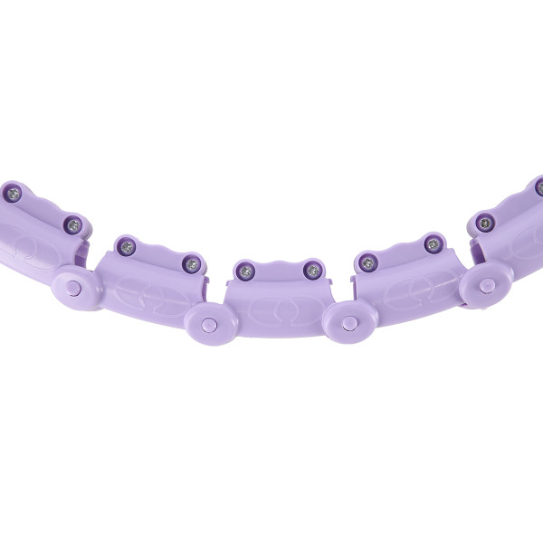 VERSTELLBARER HULA-HOOP-REIFEN OHA02 VIOLET MIT MASSAGENOPPEN UND SCHWERKRAFTBALL + SLIMMING-GURT BR160