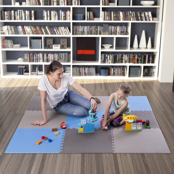 PUZZLE-MATTE UNTERLEGMATTE BLAU 9 ELEMENTE 10MM