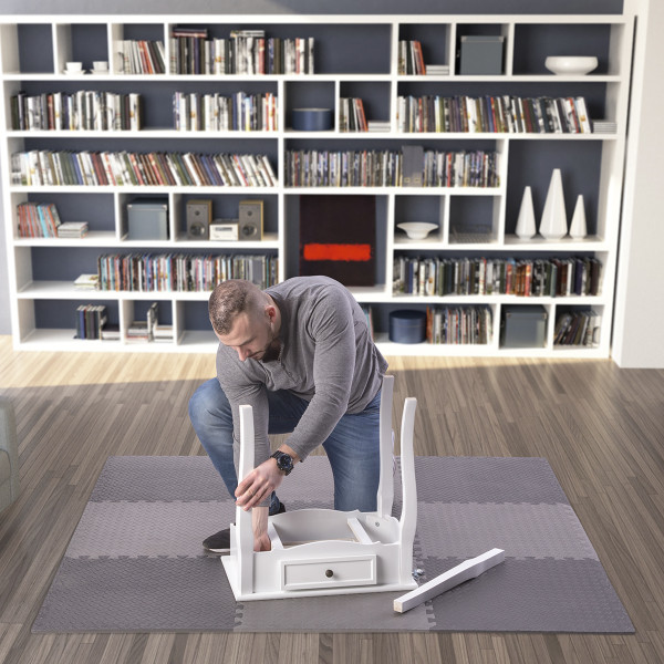 PUZZLE-MATTE FÜR FITNESSGERÄTE DUNKELGRAU 9 ELEMENTE 12 MM HMS PREMIUM