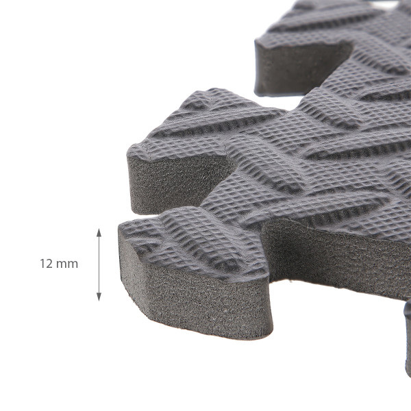 PUZZLE-MATTE FÜR FITNESSGERÄTE DUNKELGRAU 9 ELEMENTE 12 MM HMS PREMIUM