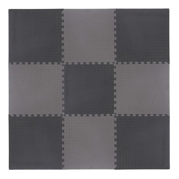 PUZZLE-MATTE FÜR FITNESSGERÄTE DUNKELGRAU 9 ELEMENTE 12 MM HMS PREMIUM