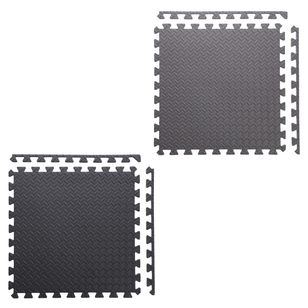 PUZZLE-MATTE FÜR FITNESSGERÄTE DUNKELGRAU 9 ELEMENTE 12 MM HMS PREMIUM