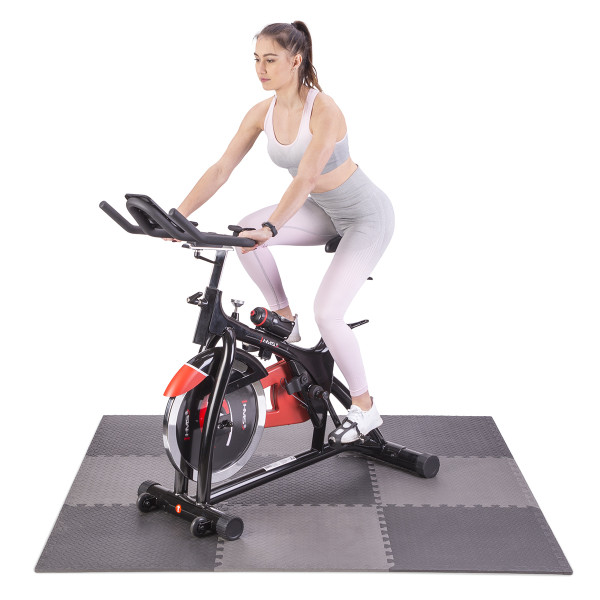 PUZZLE-MATTE FÜR FITNESSGERÄTE DUNKELGRAU 9 ELEMENTE 12 MM HMS PREMIUM