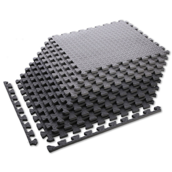 PUZZLE-MATTE FÜR FITNESSGERÄTE DUNKELGRAU 9 ELEMENTE 12 MM HMS PREMIUM