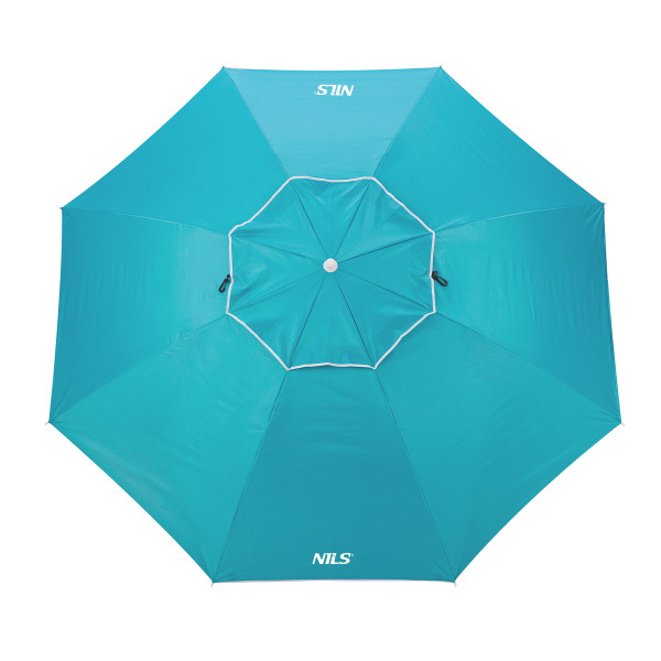 TÜRKISFARBIG STRANDSCHIRM XL 220 CM NILS
