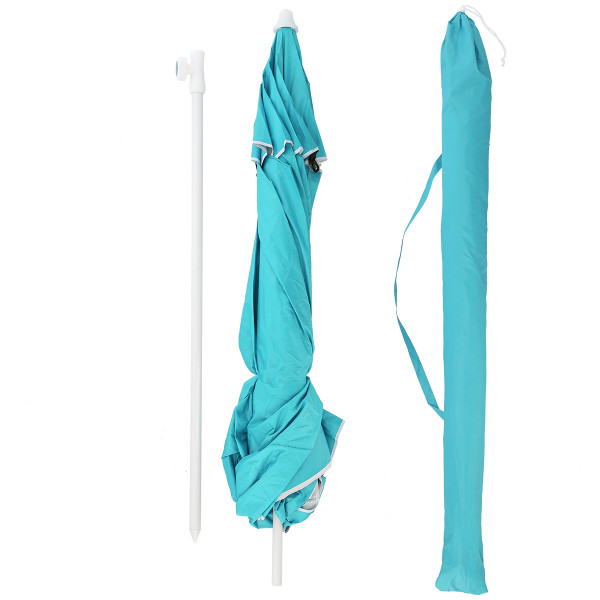 TÜRKISFARBIG STRANDSCHIRM XL 220 CM NILS