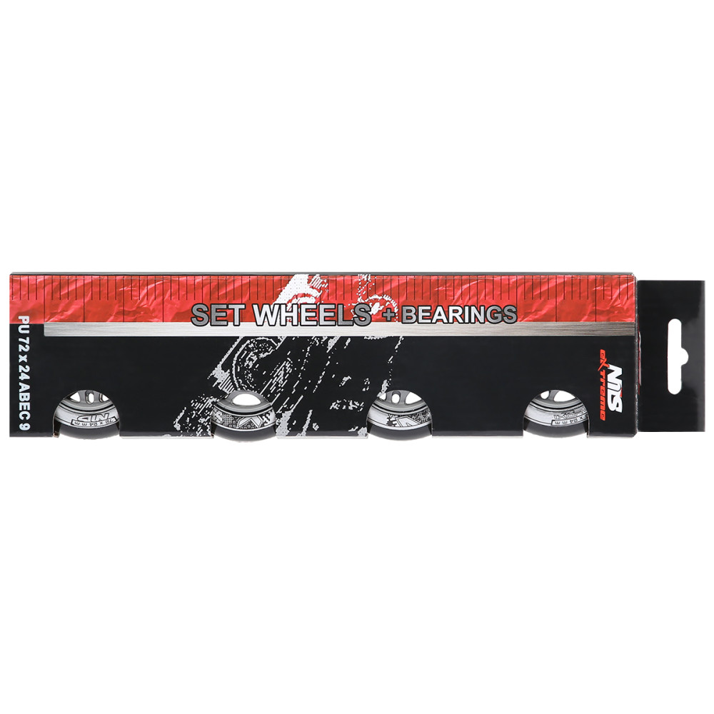 72x24 82A SCHWARZ N (4 St.) + ABEC-9 (8 St.) SET NILS EXTREME