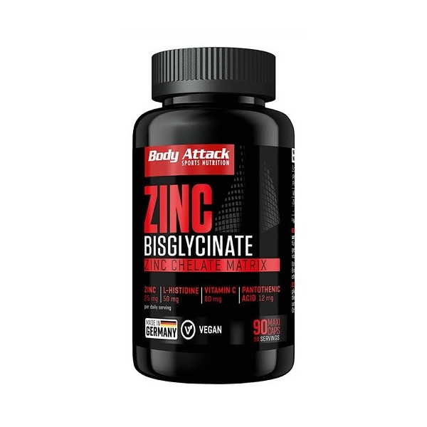 Body Attack Zink Bisglycinate 90 Kapseln