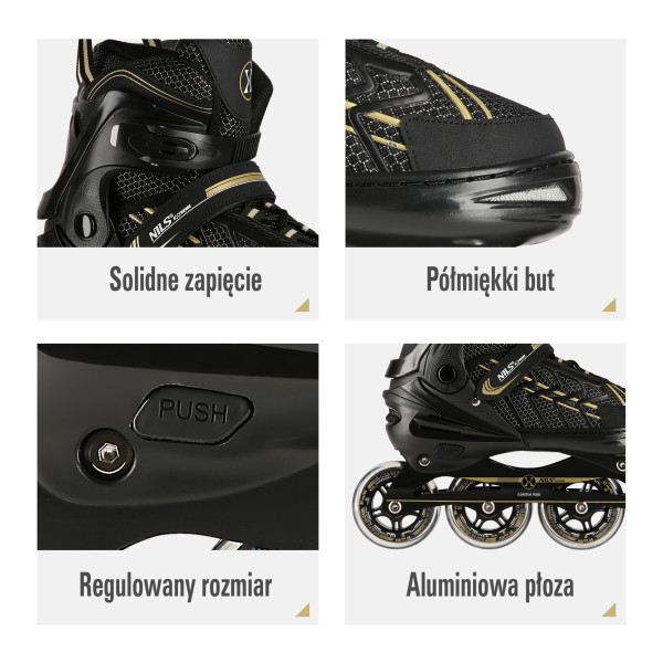 SCHWARZ-GOLDEN GRÖßE L(39-42) INLINER NILS EXTREME