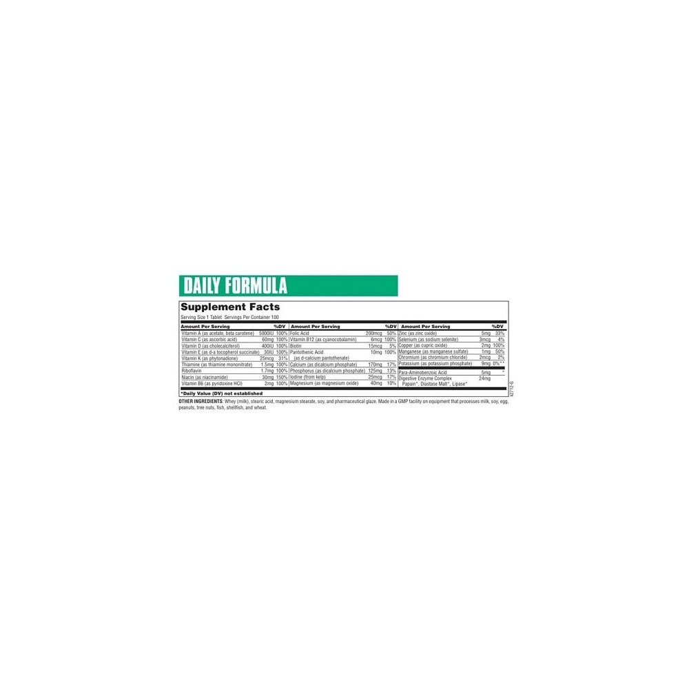 Universal Daily Formula 100 Tab.