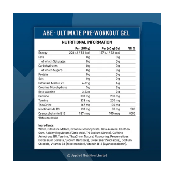 Applied Nutrition ABE Pre-Workout Gel 20x60ml
