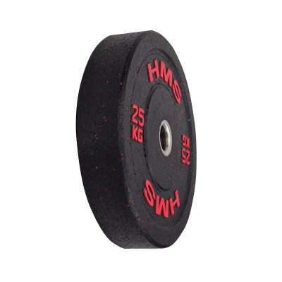 RED OLYMPISCHE HANTELSCHEIBE BUMPER 25 KG HMS