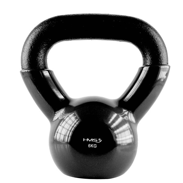 BLACK KETTLEBELL AUS GUSSEISEN MIT VINYLBESCHICHTUNG HMS