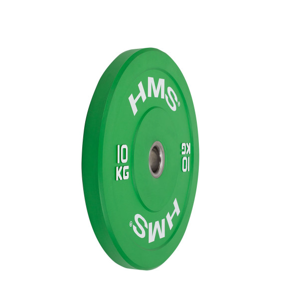 GREEN OLYMPISCHE HANTELSCHEIBE BUMPER 10 KG HMS
