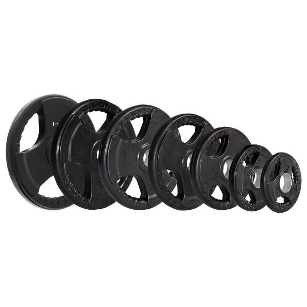 OLYMPISCHE HANTELSCHEIBE MIT GUMMIUMMANTELUNG 5 KG HMS