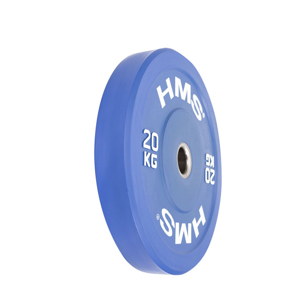 BLUE OLYMPISCHE HANTELSCHEIBE BUMPER 20 KG HMS
