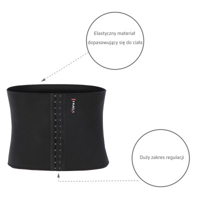 SLIMMING-KORSETT NEOPREN-BANDAGE BLACK GRÖßE L/XL HMS