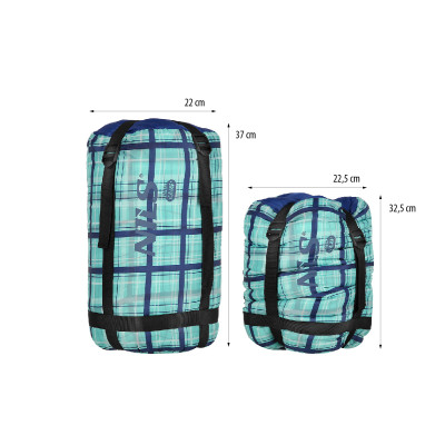 BLAU KARIERT SCHLAFSACK GRÖßE L NILS CAMP