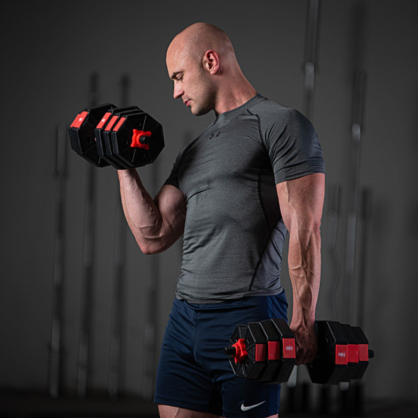 KURZHANTELN-LANGHANTEL ZUSAMMENSETZUNG 15 KG HMS