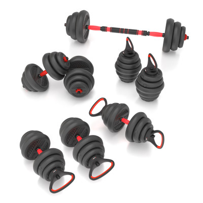 PRO SET 6-IN-1 SET MIT GEWICHTEN 20KG HMS