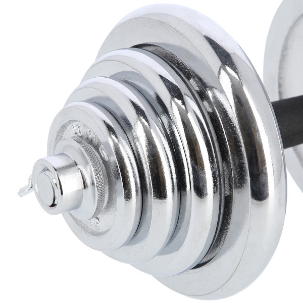 KURZHANTEL-LANGHANTEL IM KOFFER CHROM 2x25 KG HMS