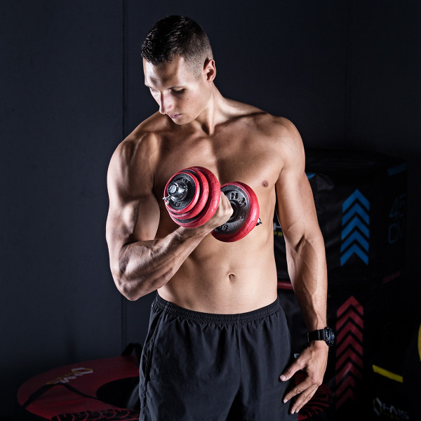 SET KURZHANTELN MIT GUMMIBESCHICHTUNG 20KG HMS