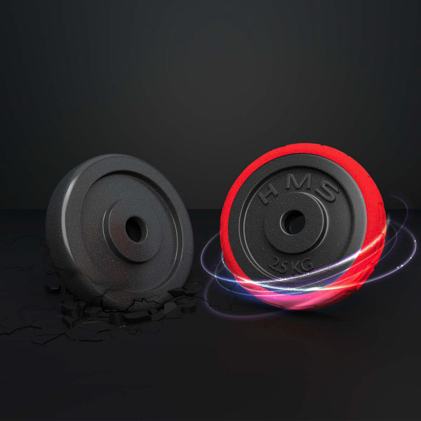 SET KURZHANTELN MIT GUMMIBESCHICHTUNG 20KG HMS