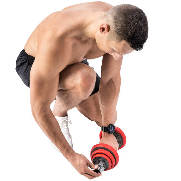 SET KURZHANTELN MIT GUMMIBESCHICHTUNG 20KG HMS