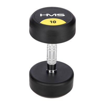 PRO 10 KG RUNDHANTEL MIT GUMMIUMMANTELUNG HMS