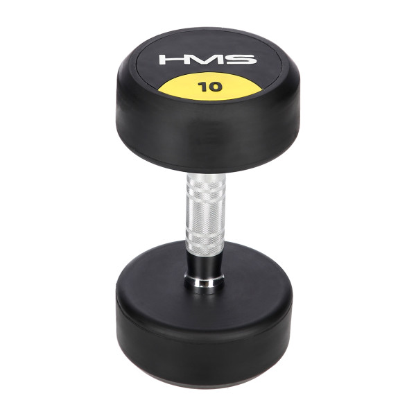 PRO 10 KG RUNDHANTEL MIT GUMMIUMMANTELUNG HMS